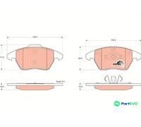 TRW DISC BRAKE BRAKE PAD SET GDB1605 FOR AUDI CITROËN FORD PEUGEOT SEAT VW