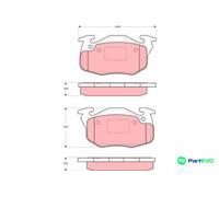 TRW DISC BRAKE BRAKE PAD SET GDB1615 FOR CITROËN