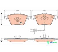 TRW DISC BRAKE BRAKE PAD SET GDB1617 FOR AUDI
