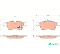 TRW DISC BRAKE BRAKE PAD SET GDB1621 FOR CITROËN FORD JAGUAR MAZDA NISSAN OPEL