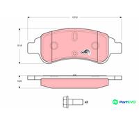 TRW DISC BRAKE BRAKE PAD SET GDB1623 FOR CITROËN