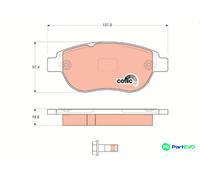 TRW DISC BRAKE BRAKE PAD SET GDB1624 FOR CITROËN PEUGEOT