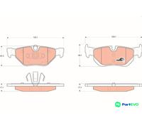 TRW DISC BRAKE BRAKE PAD SET GDB1626 FOR BMW