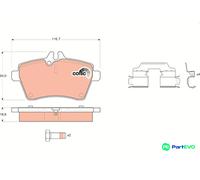 TRW DISC BRAKE BRAKE PAD SET GDB1629 FOR MERCEDES-BENZ