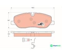 TRW DISC BRAKE BRAKE PAD SET GDB1631 FOR LAND ROVER