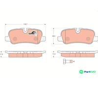 TRW DISC BRAKE BRAKE PAD SET GDB1632 FOR LAND ROVER