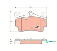 TRW DISC BRAKE BRAKE PAD SET GDB1653 FOR AUDI PORSCHE VW