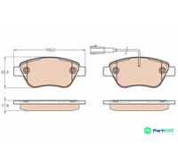 TRW DISC BRAKE BRAKE PAD SET GDB1654 FOR ALFA ROMEO FIAT
