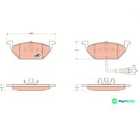 TRW DISC BRAKE BRAKE PAD SET GDB1658 FOR AUDI SEAT SKODA VW