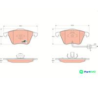 TRW DISC BRAKE BRAKE PAD SET GDB1659 FOR AUDI