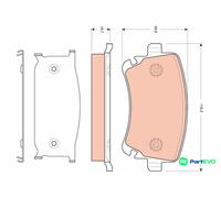 TRW DISC BRAKE BRAKE PAD SET GDB1661 FOR AUDI
