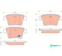 TRW DISC BRAKE BRAKE PAD SET GDB1665 FOR FORD JAGUAR