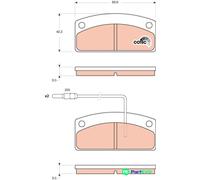 TRW DISC BRAKE BRAKE PAD SET GDB1679 FOR AIXAM LIGIER