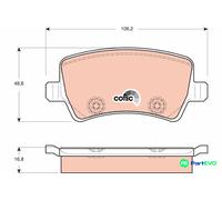 TRW DISC BRAKE BRAKE PAD SET GDB1685 FOR FORD VOLVO LAND ROVER