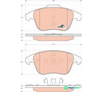 TRW DISC BRAKE BRAKE PAD SET GDB1691 FOR CITROËN PEUGEOT