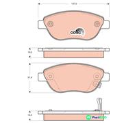 TRW DISC BRAKE BRAKE PAD SET GDB1701 FOR FIAT OPEL VAUXHALL