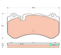 TRW DISC BRAKE BRAKE PAD SET GDB1710 FOR MERCEDES-BENZ VOLVO
