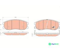TRW DISC BRAKE BRAKE PAD SET GDB1715 FOR OPEL VAUXHALL CHEVROLET