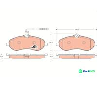 TRW DISC BRAKE BRAKE PAD SET GDB1718
