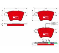 TRW DISC BRAKE BRAKE PAD SET GDB1721DTE FOR VW