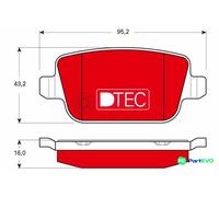 TRW DISC BRAKE BRAKE PAD SET GDB1732DTE FOR FORD VOLVO