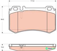 TRW DISC BRAKE BRAKE PAD SET GDB1735 FOR MERCEDES-BENZ