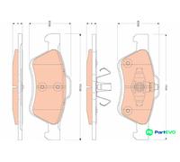 TRW DISC BRAKE BRAKE PAD SET GDB1752 FOR MAZDA FORD USA