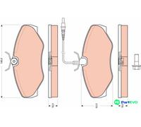 TRW DISC BRAKE BRAKE PAD SET GDB1760 FOR RENAULT