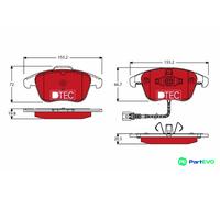 TRW DISC BRAKE BRAKE PAD SET GDB1762DTE FOR AUDI SEAT VW