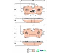 TRW DISC BRAKE BRAKE PAD SET GDB1766 FOR MINI