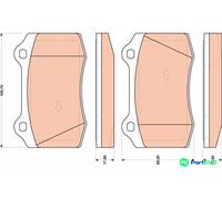 TRW DISC BRAKE BRAKE PAD SET GDB1772 FOR FORD