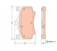 TRW DISC BRAKE BRAKE PAD SET GDB1778 FOR PORSCHE