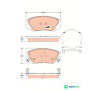 TRW DISC BRAKE BRAKE PAD SET GDB1782 FOR OPEL SAAB VAUXHALL CHEVROLET