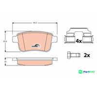 TRW DISC BRAKE BRAKE PAD SET GDB1786 FOR MERCEDES-BENZ RENAULT