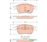 TRW DISC BRAKE BRAKE PAD SET GDB1790 FOR RENAULT