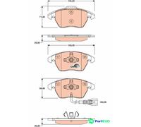 TRW DISC BRAKE BRAKE PAD SET GDB1807 FOR AUDI VW