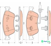 TRW DISC BRAKE BRAKE PAD SET GDB1811 FOR AUDI