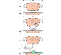TRW DISC BRAKE BRAKE PAD SET GDB1814 FOR AUDI