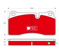 TRW DISC BRAKE BRAKE PAD SET GDB1816DTE FOR AUDI