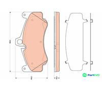 TRW DISC BRAKE BRAKE PAD SET GDB1817 FOR PORSCHE