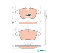 TRW DISC BRAKE BRAKE PAD SET GDB1818 FOR CITROËN PEUGEOT