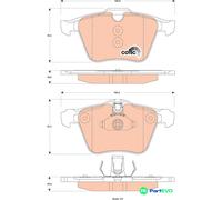 TRW DISC BRAKE BRAKE PAD SET GDB1835 FOR JAGUAR