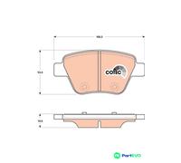 TRW DISC BRAKE BRAKE PAD SET GDB1841 FOR SEAT SKODA VW