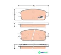 TRW DISC BRAKE BRAKE PAD SET GDB1844 FOR OPEL VAUXHALL CHEVROLET