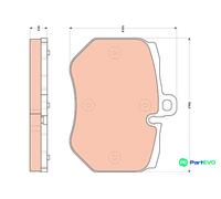 TRW DISC BRAKE BRAKE PAD SET GDB1848 FOR AUDI