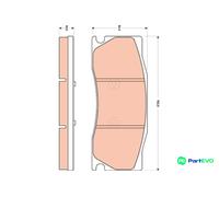 TRW DISC BRAKE BRAKE PAD SET GDB1850 FOR JAGUAR