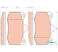 TRW DISC BRAKE BRAKE PAD SET GDB1852 FOR RENAULT SEAT