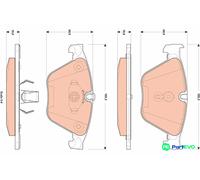 TRW DISC BRAKE BRAKE PAD SET GDB1854 FOR BMW
