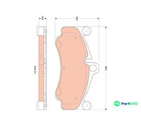 TRW DISC BRAKE BRAKE PAD SET GDB1862 FOR PORSCHE