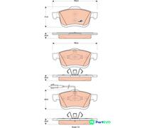TRW DISC BRAKE BRAKE PAD SET GDB1864